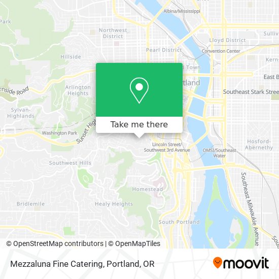 Mezzaluna Fine Catering map