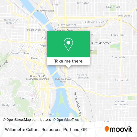 Willamette Cultural Resources map
