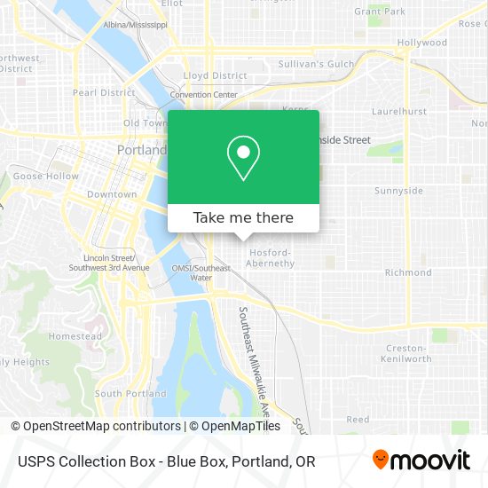 Mapa de USPS Collection Box - Blue Box