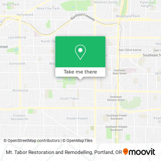 Mt. Tabor Restoration and Remodelling map