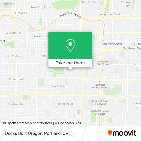Decks Built Oregon map