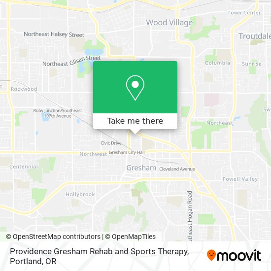 Providence Gresham Rehab and Sports Therapy map