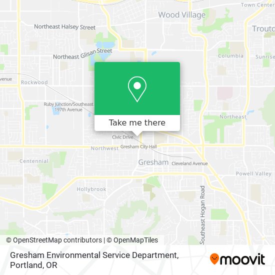 Gresham Environmental Service Department map