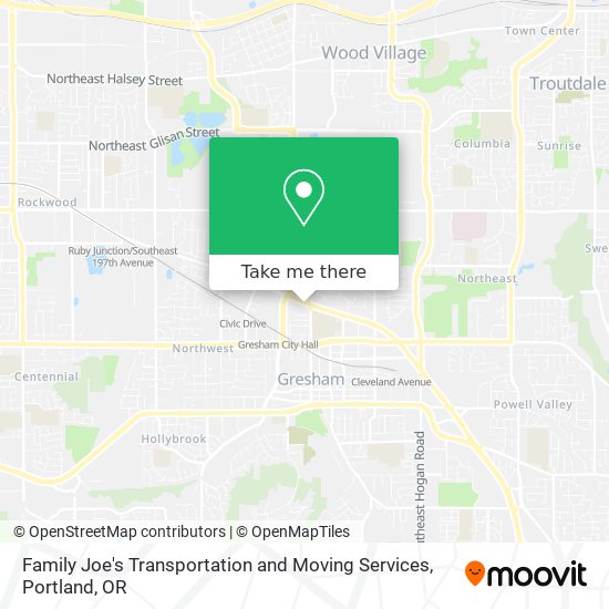 Family Joe's Transportation and Moving Services map