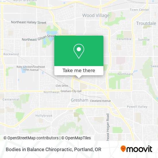 Bodies in Balance Chiropractic map