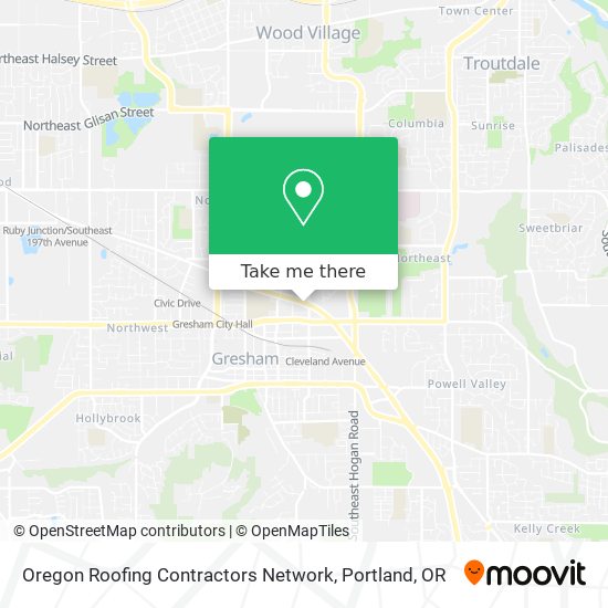 Mapa de Oregon Roofing Contractors Network