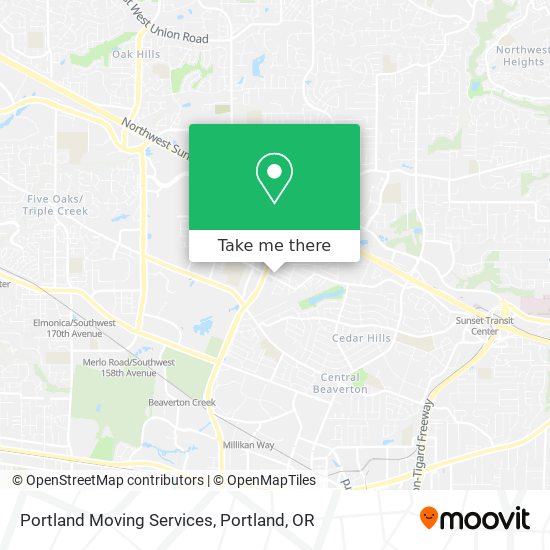 Mapa de Portland Moving Services