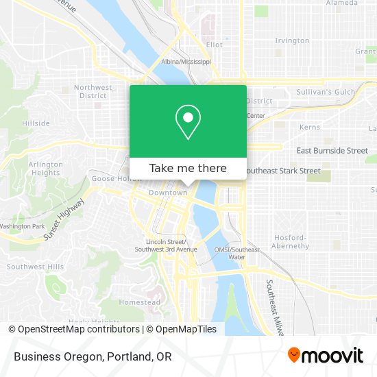 Mapa de Business Oregon
