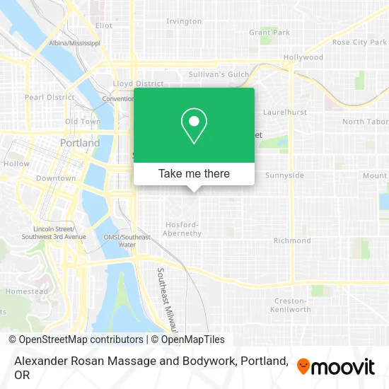 Alexander Rosan Massage and Bodywork map