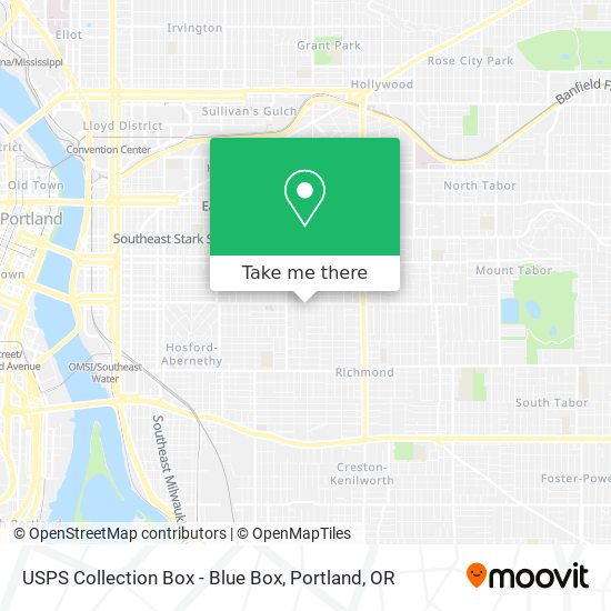 USPS Collection Box - Blue Box map