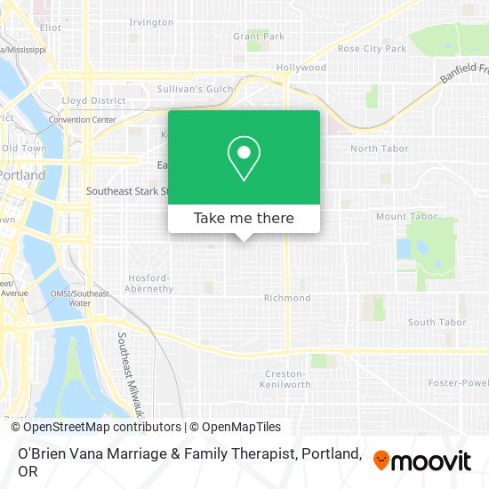 O'Brien Vana Marriage & Family Therapist map