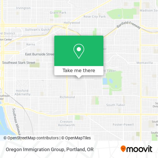 Mapa de Oregon Immigration Group