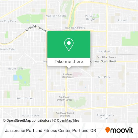 Jazzercise Portland Fitness Center map