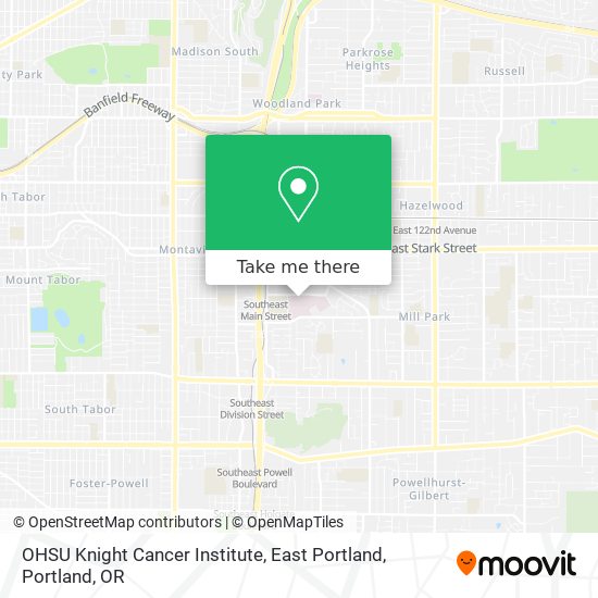 OHSU Knight Cancer Institute, East Portland map