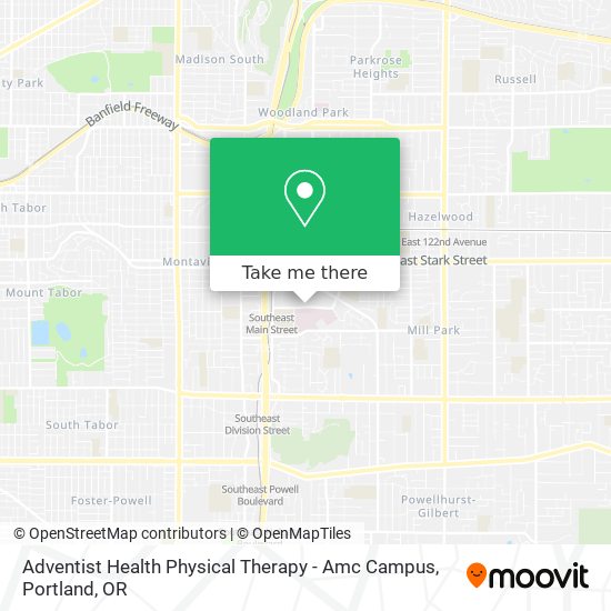 Adventist Health Physical Therapy - Amc Campus map