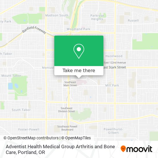 Adventist Health Medical Group Arthritis and Bone Care map