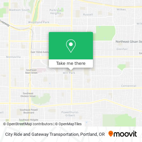 Mapa de City Ride and Gateway Transportation