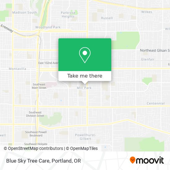 Blue Sky Tree Care map