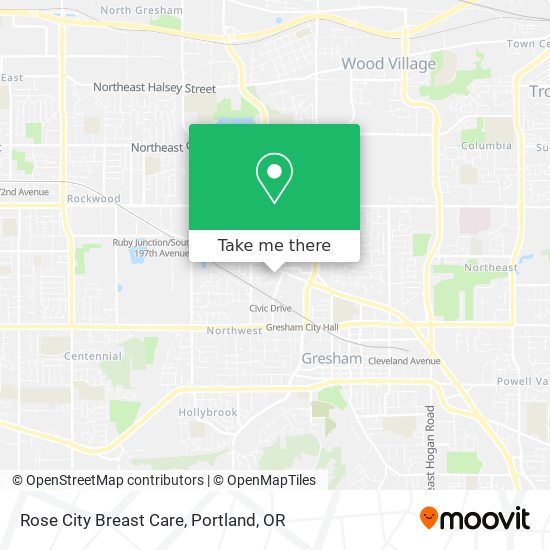Rose City Breast Care map