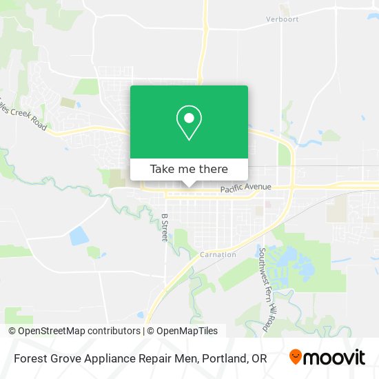 Mapa de Forest Grove Appliance Repair Men