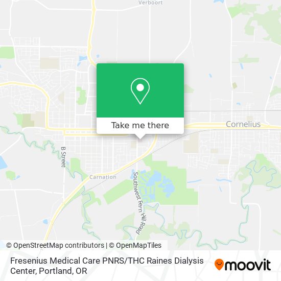 Mapa de Fresenius Medical Care PNRS / THC Raines Dialysis Center