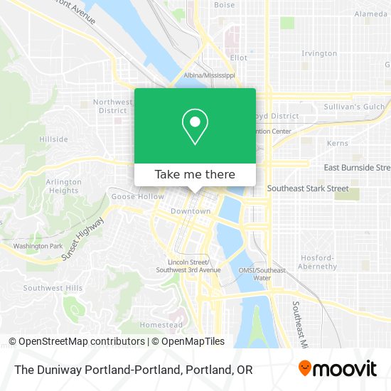 The Duniway Portland-Portland map