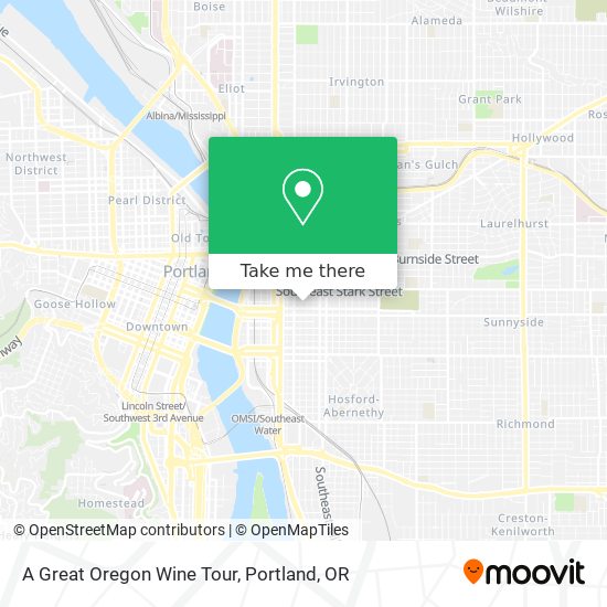 A Great Oregon Wine Tour map