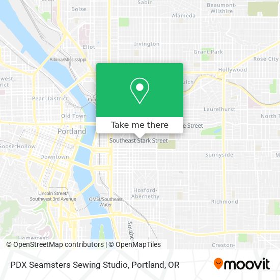 Mapa de PDX Seamsters Sewing Studio