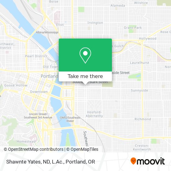 Mapa de Shawnte Yates, ND, L.Ac.