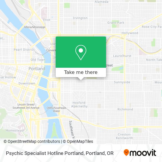 Mapa de Psychic Specialist Hotline Portland