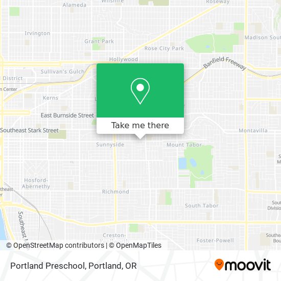 Portland Preschool map