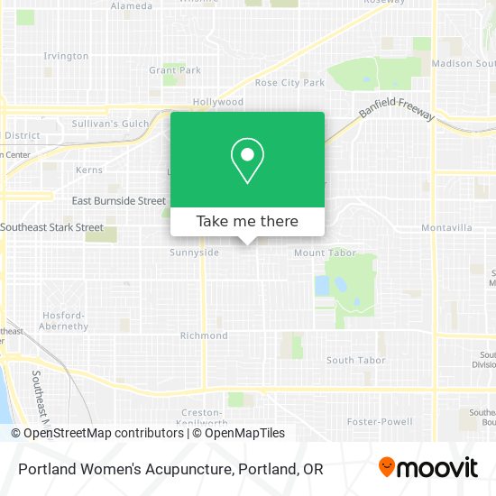 Portland Women's Acupuncture map