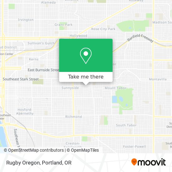 Rugby Oregon map