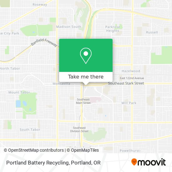 Mapa de Portland Battery Recycling