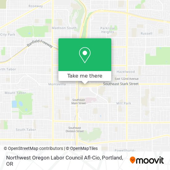 Mapa de Northwest Oregon Labor Council Afl-Cio