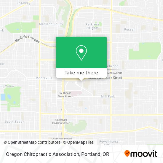 Oregon Chiropractic Association map