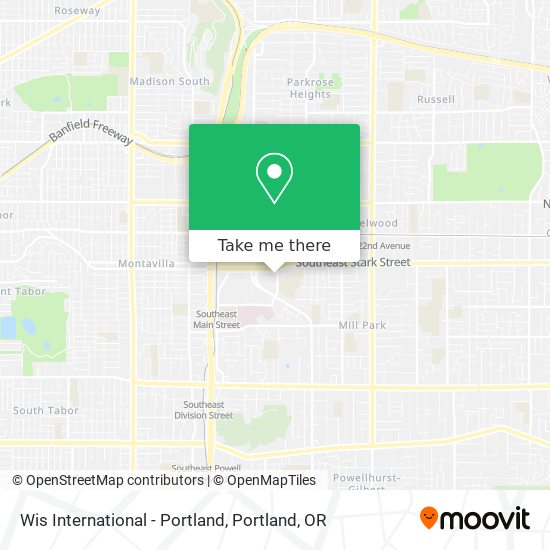Wis International - Portland map