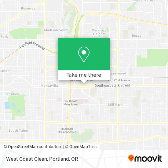 West Coast Clean map