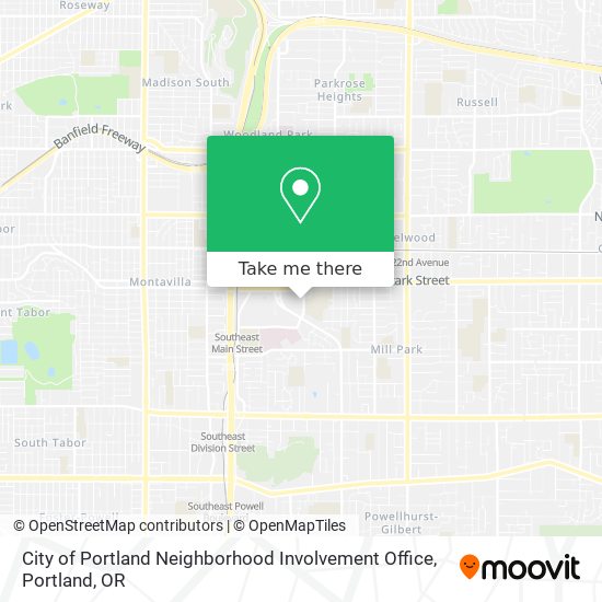 City of Portland Neighborhood Involvement Office map