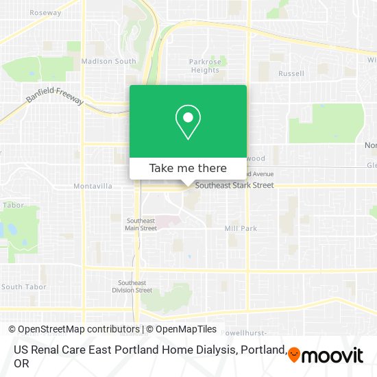 US Renal Care East Portland Home Dialysis map