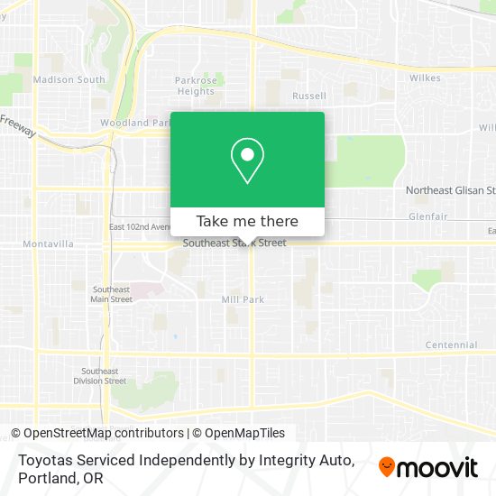 Toyotas Serviced Independently by Integrity Auto map