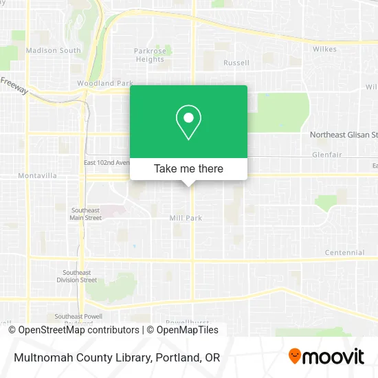 Multnomah County Library map