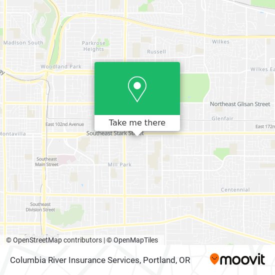 Mapa de Columbia River Insurance Services