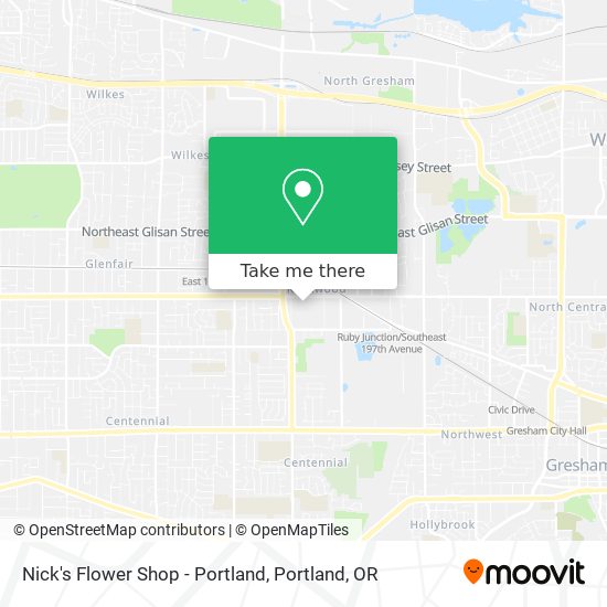 Nick's Flower Shop - Portland map