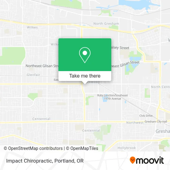 Impact Chiropractic map