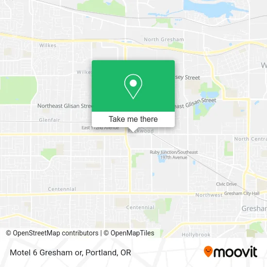 Mapa de Motel 6 Gresham or