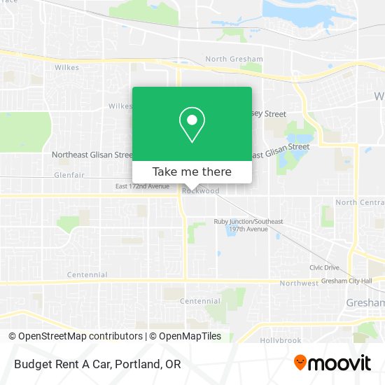 Budget Rent A Car map