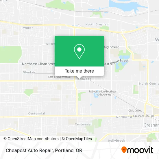 Mapa de Cheapest Auto Repair