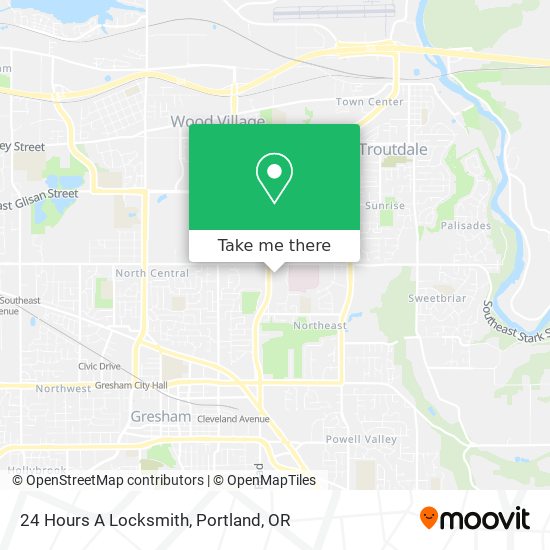 24 Hours A Locksmith map