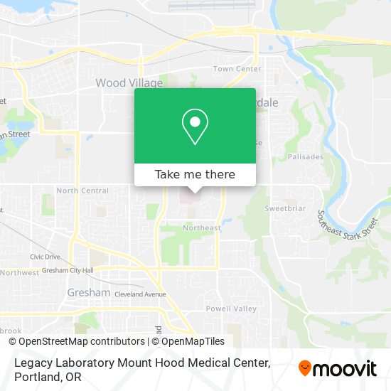 Mapa de Legacy Laboratory Mount Hood Medical Center